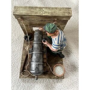 Beachcombers Old Salts Loading Cannon Figurine OS Medium Multi Nautical Decor